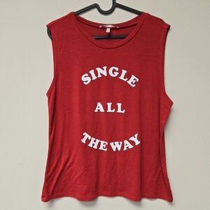 Victoria's Secret Single All the Way T-shirt Red L